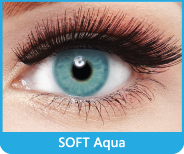 SoftColours - Aqua (2 měsíční čočky) - nedioptrické