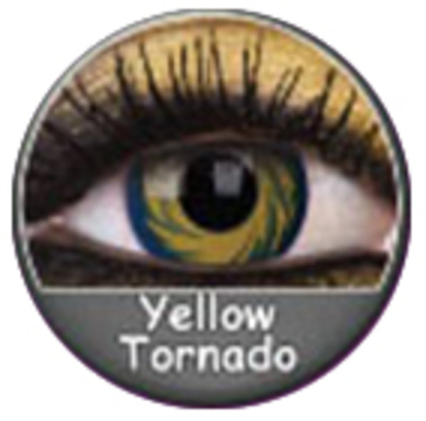 Phantasee Crazy čočky - Yellow Tornado (2 ks roční) - nedioptrické